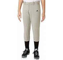 Adidas Girl's Destiny Softball Pants (Grey Baseball, Large)