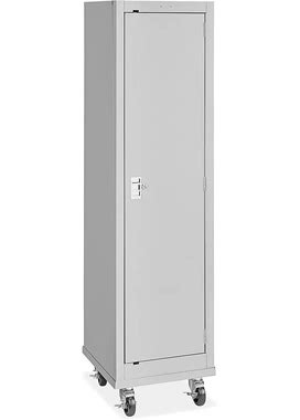Mobile Slim Storage Cabinet - 18 X 18 X 72", Light Gray - ULINE - H-10696GR