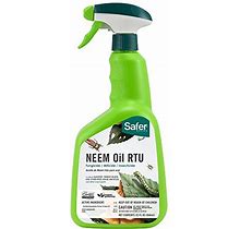 Safer Brand 51806 Readytouse Insect Killing Fungicide And Miticide Neem Oil Spray, Green, 1 Pack