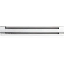 Cadet Electric Baseboard Heater: Residential Grade, 500W, White, Conventional Housing, 120V AC, Wall Model: 2F500-1W