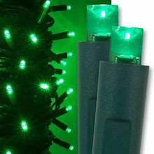 50 Green Christmas Lights, LED Mini
