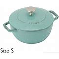 Staub Wa-NABE S Size 16cm 1.1L Sage Green Cast Iron Dutch Oven Pot Cocotte