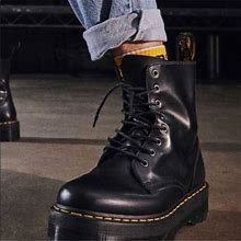 Jadon Boot Smooth Leather Platforms | Color: Black | Size: 9