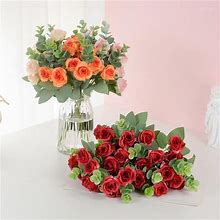 Artificial Rose 100 Red Roses Bouquet - Perfect For Weddings, Parties, DIY Home Decor, Valentine's D