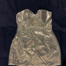 Silver Sequin Dress | Color: Silver | Size: Xl