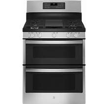 GE 30 in. Stainless Steel Freestanding Gas Double Oven Convection Range At ABT