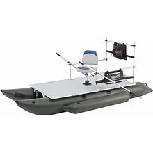 Aquos Heavy-Duty For Two Series 12.5 ft Inflatable Pontoon Boat Zodiac Boat