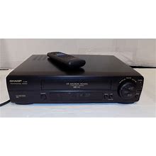 Sharp XA-605 Professional Series VCR VHS Tape Player W/ Remote Works Please Read