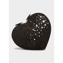 ALAIA Le Coeur Rhinestone Heart Shoulder Bag 999 - Noir