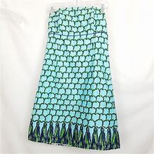 Lilly Pulitzer Dresses | Lilly Pulitzer Strapless Dress Tassel Print 8 | Color: Blue/Green | Size: 8