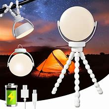 Portable Camping Lantern Rechargeable,Flexible Tripod Clip On Camping Lights