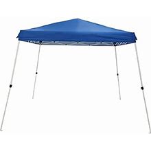 10X10 Slant Leg Top Instant Canopy, Provides 64 Square Feet Of Shade, Suitable For Courtyard, Garden And Other Outdoor, Blue