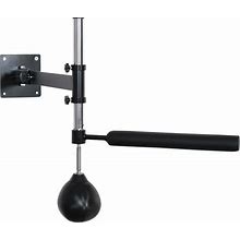 Soozier Wall Mount Reflex Boxing Trainer With 360° Rotating Rapid Boxing Bar Punching Ball Black | Aosom.Com Home Gym Equipment