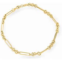 Ross-Simons - 14Kt Yellow Gold Cable And Paper Clip Link Anklet. 10"
