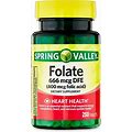 Spring Valley Folate Dietary Supplement 400 Mcg 666 Mcg DFE 250 Count