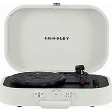 Crosley CR8009B-DU Discovery Vintage Bluetooth In/Out 3-Speed Belt-Driven Suitcase Vinyl Record Player Turntable, Dune