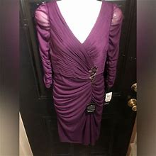 Adrianna Papell Dresses | Adrianna, Papell Occasions, Ladies Size 4 Petite Purple Dress | Color: Purple | Size: 4