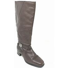 Women's Regence Pull On Knee High Boots Shoes Size 9.5 Brown Leather