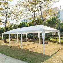 10 ft. X 30 ft. White Wedding Party Canopy Tent Outdoor Gazebo With 5 Removable Sidewalls