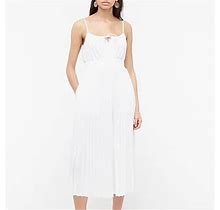 J. Crew Dresses | J. Crew Smocked Waist Pleated Dress In White | Color: White | Size: 0