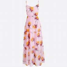 J. Crew Dresses | Jcrew Pink Floral Tiered Maxi Dress - Euc | Color: Pink/Yellow | Size: 4