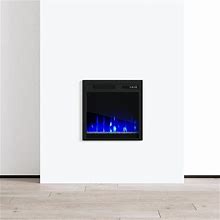 Black 5100BTU 20-Inch Wall Mounted/Recessed Electric Fireplace