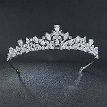 SEPBRIDALS Cubic Zirconia CZ Wedding Bride Crown Tiara Headband Hair Jewelry Accessories HG0056