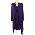 Womens Xl Purple Dress Tee Shirt Midi Cardigan Drape Long Sl Chadwicks