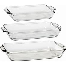 Anchor Hocking 3 Pc. Glass Oven Basics Bakeware Set - Clear