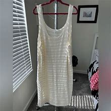Old Navy Boho Ivory Sleeveless Crochet Knit Dress | Color: White | Size: 3X