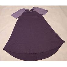 LULAROE Short Sleeve High Low Purple Dress Size S