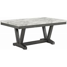 Crown Mark Vance Faux Marble Dining Table