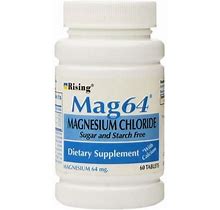 Slow Mag New Mag 64 Magnesium Chloride With Calcium 60 Tablets (6 Bottles = 360 Tablets)