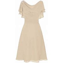 Shudageng Long Summer Dresses For Women 2023 Women Beach Vacation Dresses Solid A-Line Dresses Boho Dress Pockets Tunic Gifts On Clearance Beige Xl