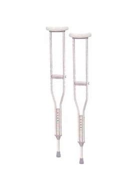 Aluminum Walking Crutches With Underarm Pad And Handgrip, Tall Adult, 1 Pair
