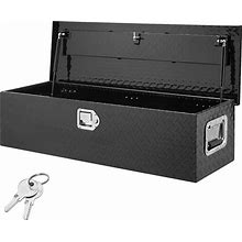 VEVOR Heavy Duty Aluminum Truck Bed Tool Box, Diamond Plate Tool Box With Side Handle And Lock Keys, Storage Tool Box Chest Box Organizer For Pickup