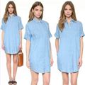 Madewell Womens Denim Courier Shirtdress Button Chambray Dress Size Xs