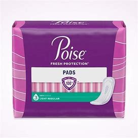 Poise Incontinence Pads, 3 Drops Light Absorbency - Long (11") | Pack Of 24