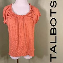 Talbots Tops | M Talbot's Petites Blouse | Color: Orange | Size: M