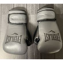 Everlast 16Oz. Powerlock Training Boxing Gloves In Grey Black