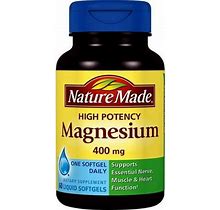 Nature Made Extra Strength Magnesium 400 Mg Softgels, 60 Count