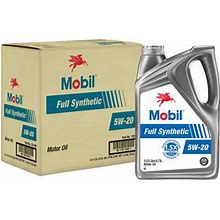 Exxonmobil Lubes & Specialties Light Mobil Full Synthetic Motor Oil 5W-20 Quart Case Of 3 Size 5