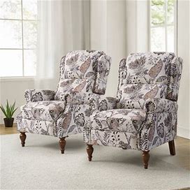 Lark Manor™ Ariany Manual Recliner W/ Nailheads Set Of 2 Polyester In Brown | Wayfair Dcf9d52d8a9f112ca0ebb20d09b5453c
