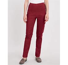 Blair Women's Denimease Full-Elastic Classic Pull-On Jeans - Red - 12P - Petite