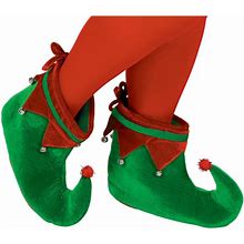 Amscan 393235 Christmas Elf Shoes, Green, Set Of 2 Pairs