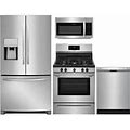 Frigidaire 1033217 4 Piece Kitchen Appliances Package W/ FFHB2750TS French Door Refrigerator FFGF3054TS 30" Gas Range FFMV1645TS - 36"