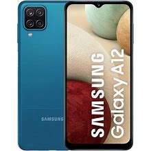 Samsung Galaxy A12 32GB A125U 6.5" Display Quad Camera Android Smartphone - Blue (Renewed) (AT&T Locked)