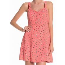 Abound Dresses | Abound Sleeveless Button Floral Printed Rose Confetti Dress Size S | Color: Pink | Size: S