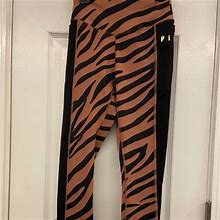 Pink Victoria's Secret Pants & Jumpsuits | Zebra Pink Leggings | Color: Black/Orange | Size: 24