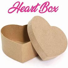 DIY Valentine Boxes Heart-Shaped Box - For Crafts (Pack Of 1)